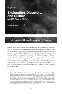 Exploration, Discovery, and Culture NASA’S Role in History