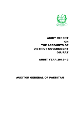Audit Report on the Accounts of District Government Gujrat