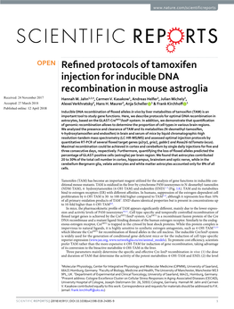Refined Protocols of Tamoxifen Injection for Inducible DNA