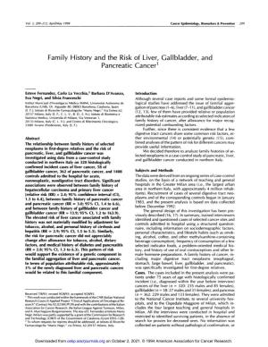 Family History and the Risk of Liver, Gallbladder, and Pancreatic Cancer'1
