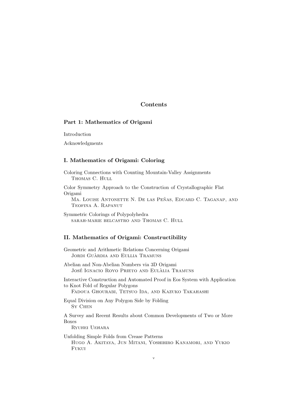 Table of Contents