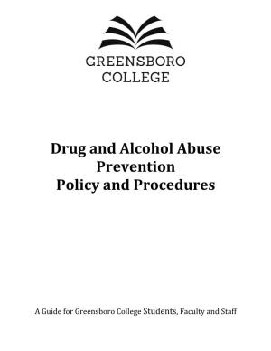 Drug and Alcohol Abuse Prevention Policy and Procedures