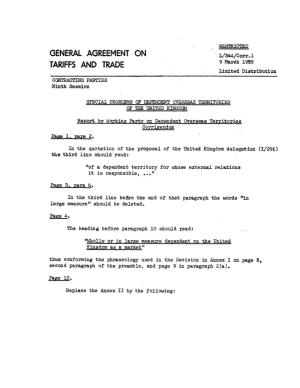 GENERAL AGREEMENT on L/344/Corr.1 9 March 1955