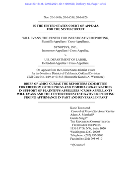 Amicus Brief and Complies with the Word Limit of Fed