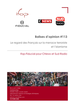 Etude Ifop-Fiducial Pour Cnews Et Sud Radio