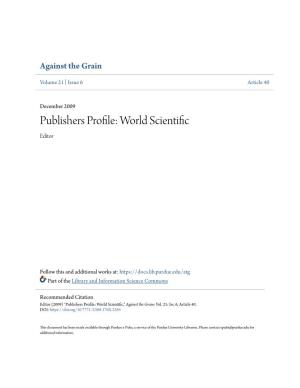 World Scientific Editor