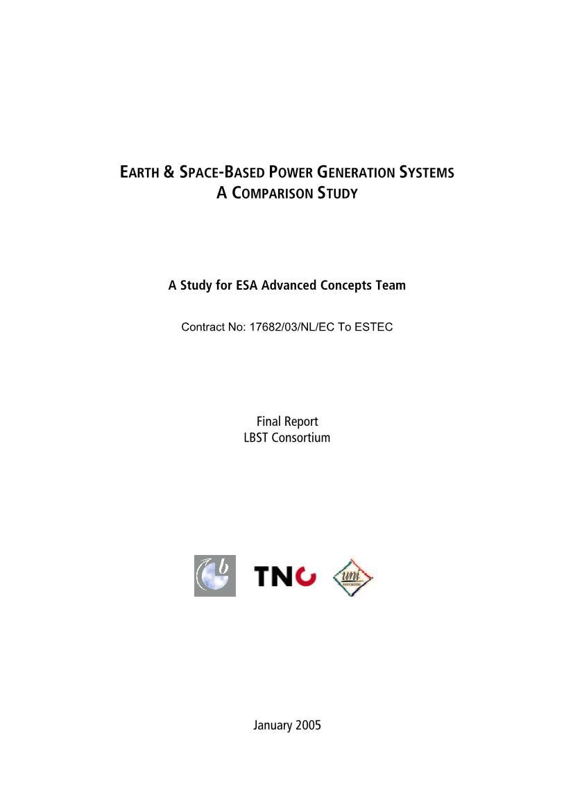 Earth and Space Based Power Generation Systems