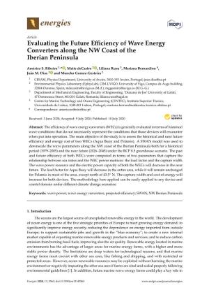 Evaluating the Future Efficiency of Wave Energy Converters Along The