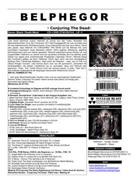 Belphegor-Geschichte! Willkommen Zurück!“ CD + DVD Im Digi 2736129120 BV METAL HAMMER 6/7 Pkt