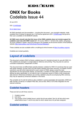 ONIX for Books Codelists Issue 44