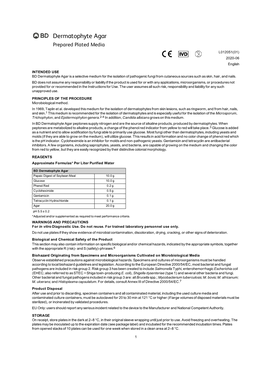 Dermatophyte Agar Prepared Plated Media L012051(01) 2020-06 English