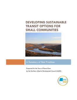 Developing Sustainable Transit Options for Small Communities