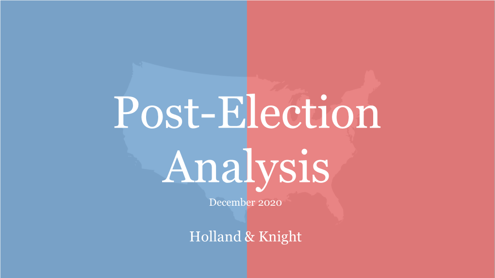 Post-Election Analysis December 2020