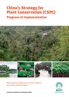 China's Strategy for Plant Conservation (CSPC)
