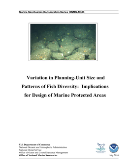 Variation in Planning-Unit Size and Patterns of Fish Diversity: Implications for Design of Marine Protected Areas