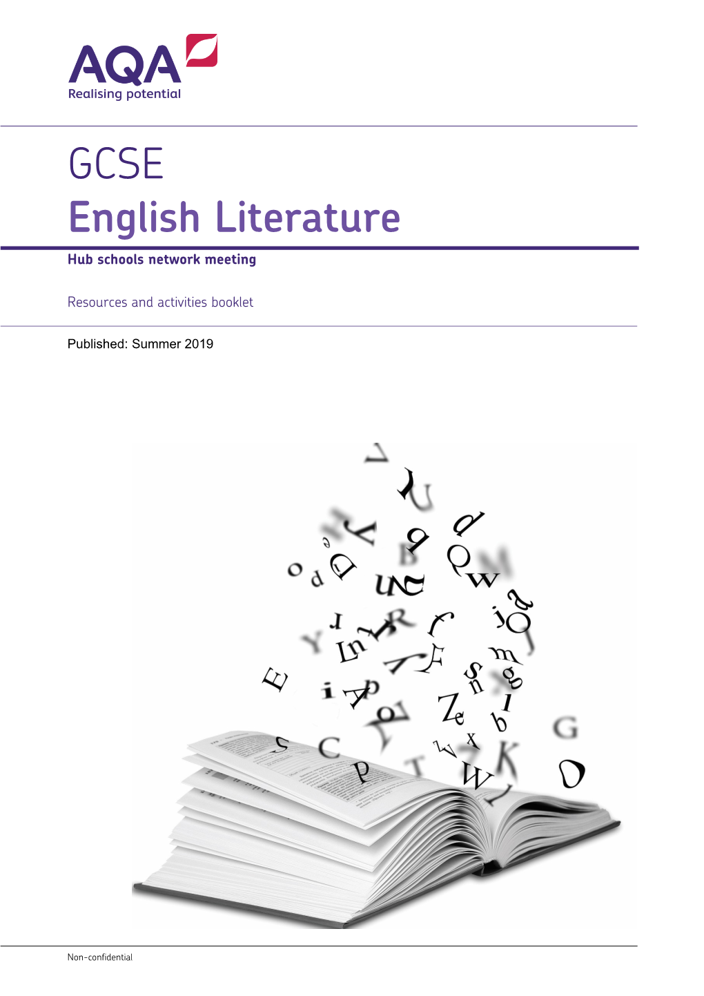 GCSE English Literature Networking Hubs Activites Booklet