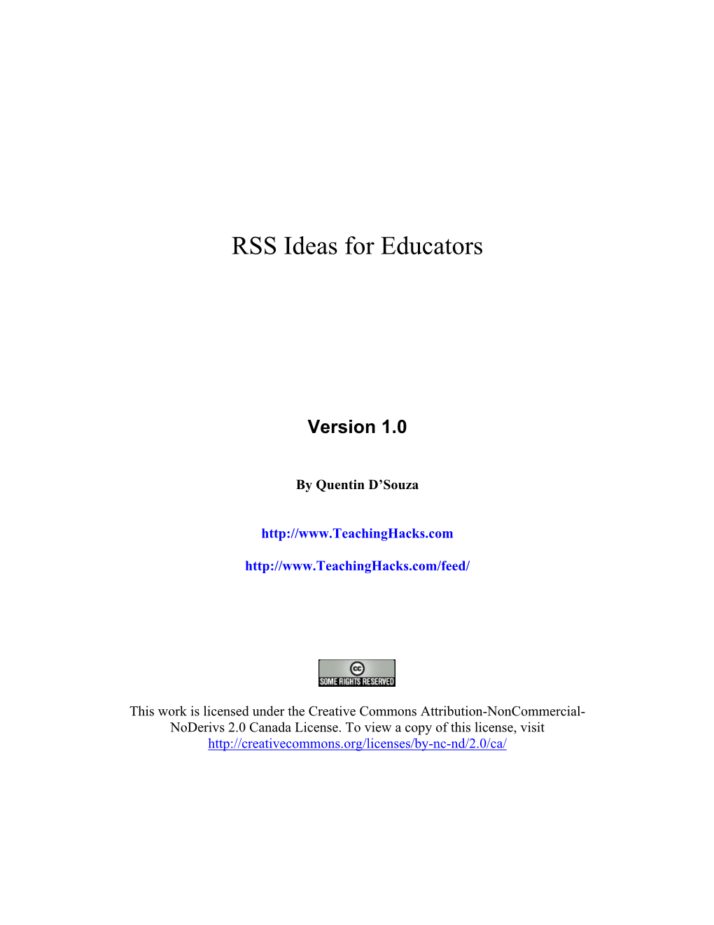 RSS Ideas for Educators