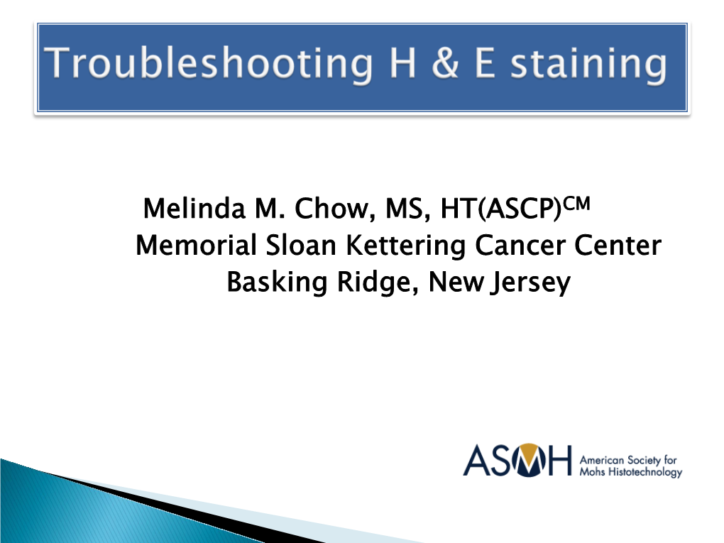 Troubleshooting H&E Stain