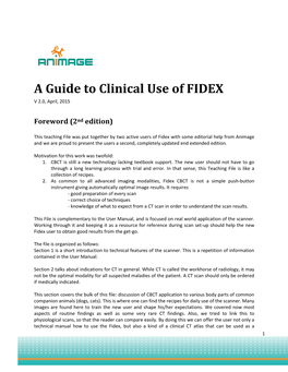 A Guide to Clinical Use of FIDEX V 2.0, April, 2015