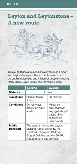 Leyton and Leytonstone – a New Route