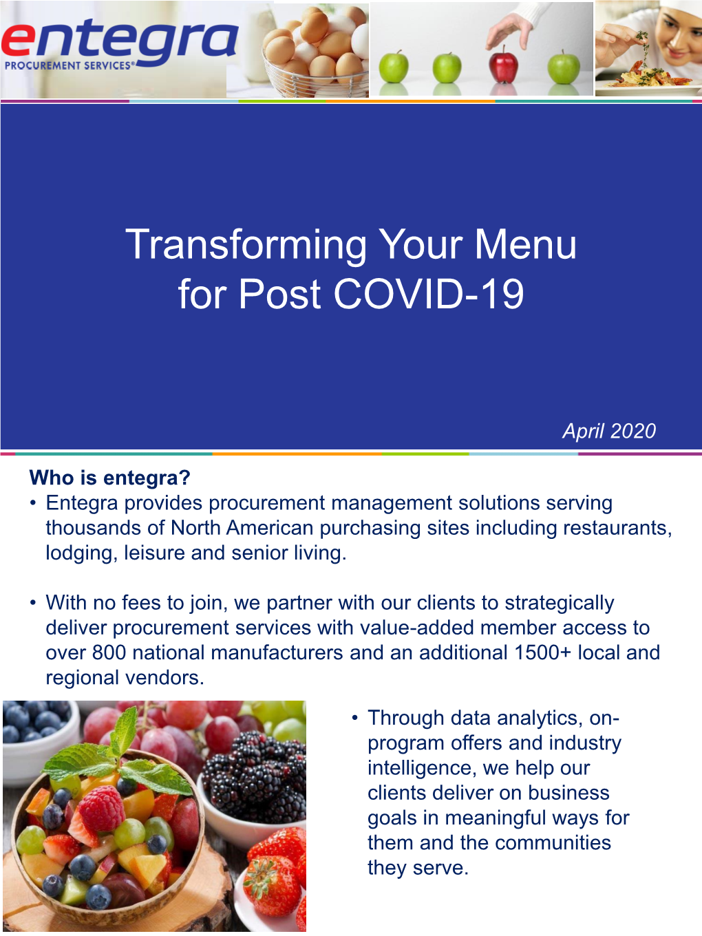 Transforming Your Menu for Post COVID-19