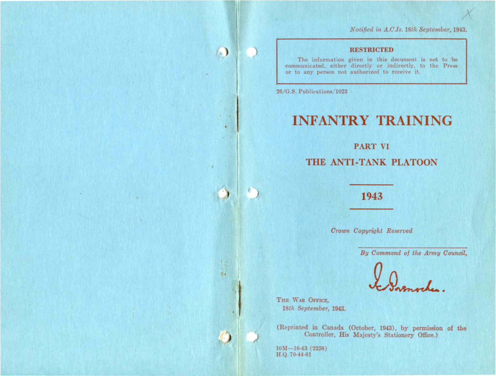 Infantry Training