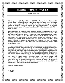 Merry Widow Waltz