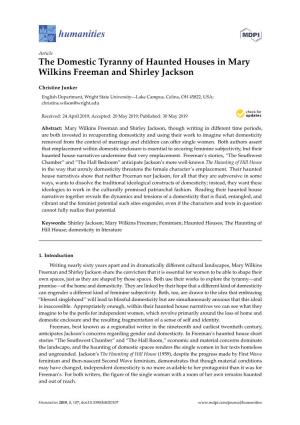 The Domestic Tyranny of Haunted Houses in Mary Wilkins Freeman and Shirley Jackson