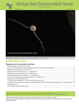 African Bat Conservation News Volume 49
