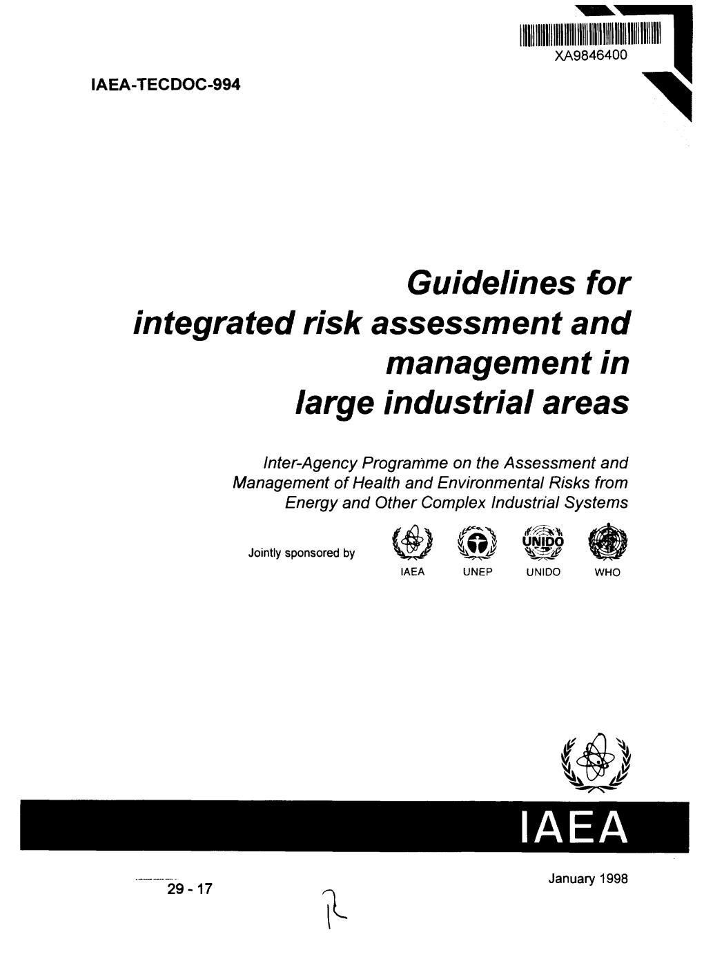 Guidelines for Integrated Risk Assessment and Management in Large Industrial Areas