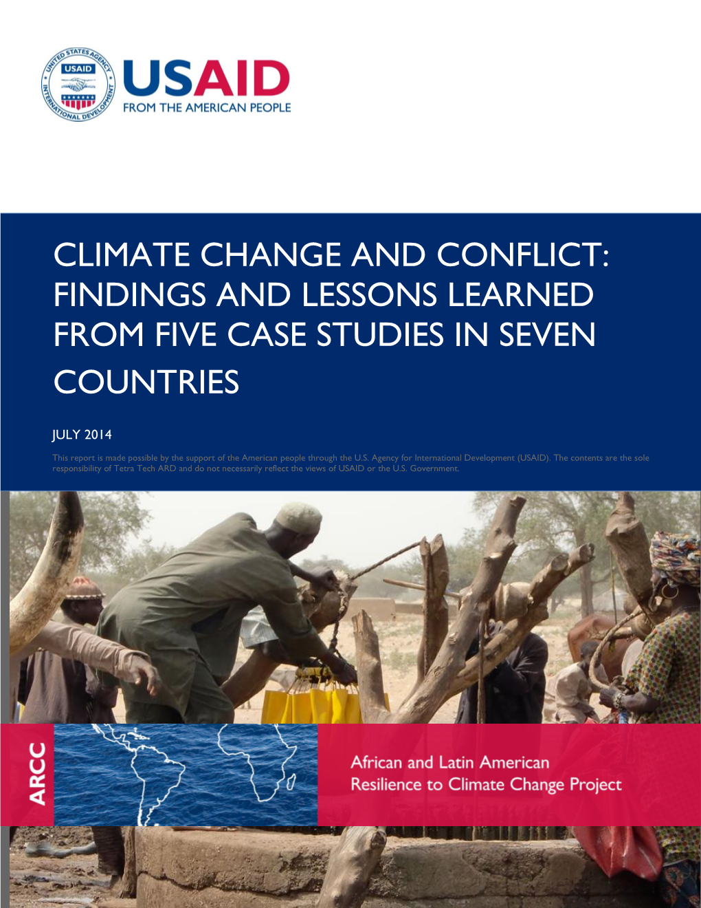 Climate Change and Conflict: Findings and Lessons Learned from Five Case Studies in Seven Countries