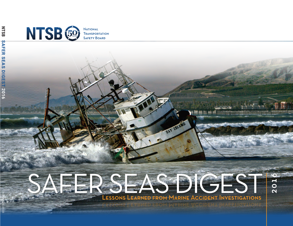 National Transportation Safety Board: Safer Seas Digest 2016