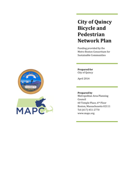 City of Quincy Bicycle Network Plan 2014