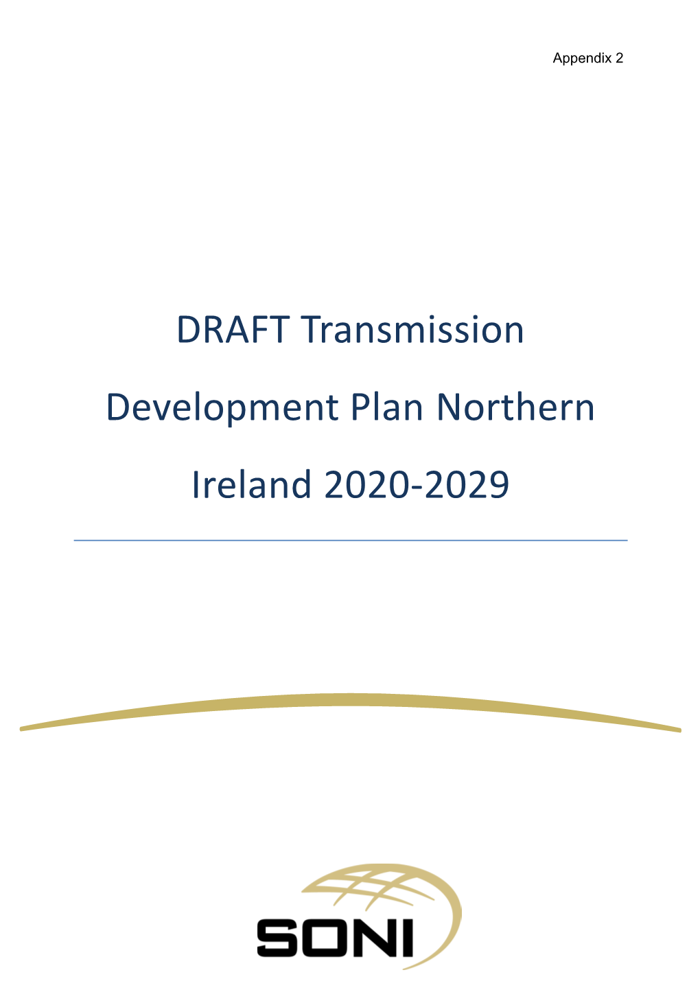 DRAFT Transmission Development Plan Northern Ireland 2020-2029