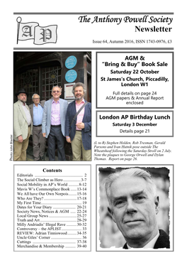 The Anthony Powell Society Newsletter