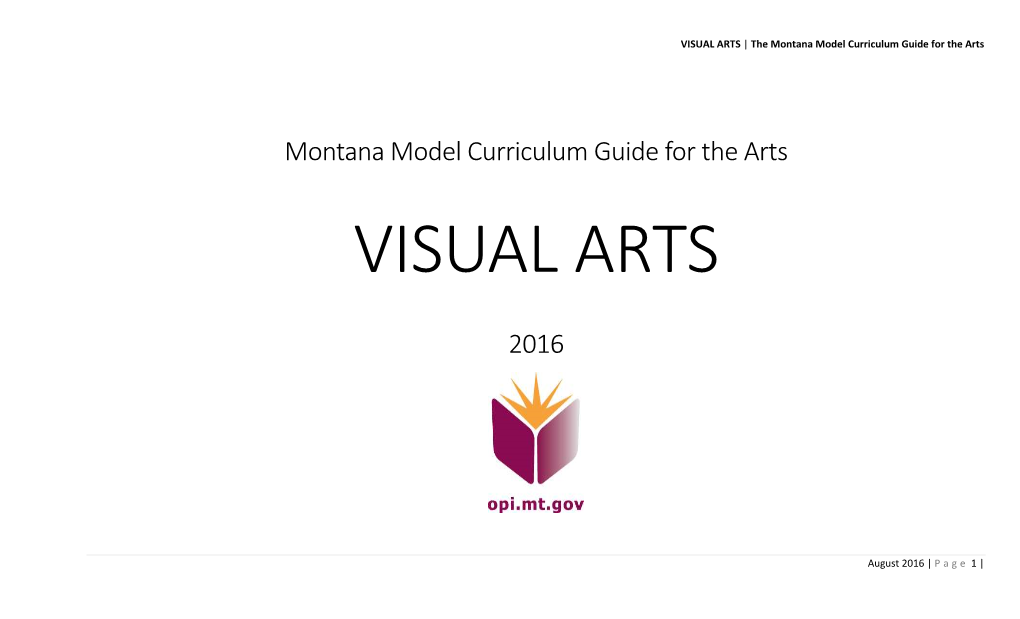 Visual Arts Model Curriculum Guide July 2016