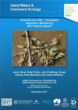 Chowilla Icon Site – Floodplain Vegetation Monitoring 2017 Interim Report