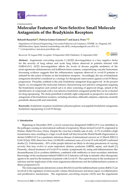 Molecular Features of Non-Selective Small Molecule Antagonists of the Bradykinin Receptors