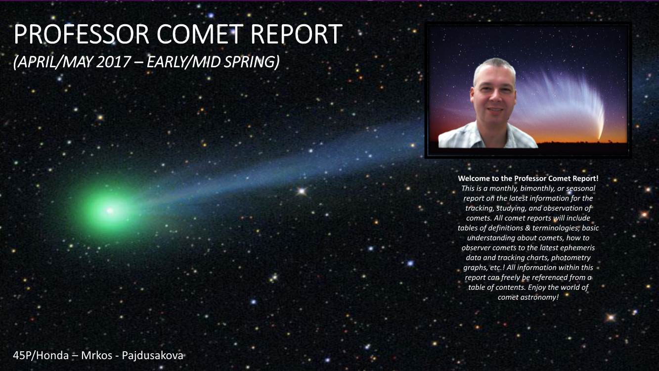 Professor Comet Report (April/May 2017 – Early/Mid Spring)