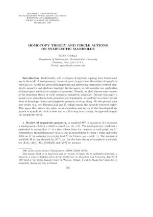 Homotopy Theory and Circle Actions on Symplectic Manifolds