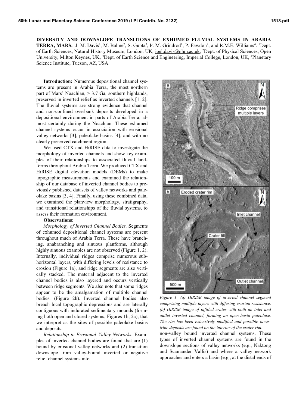 Diversity and Downslope Transitions of Exhumed Fluvial Systems in Arabia Terra, Mars