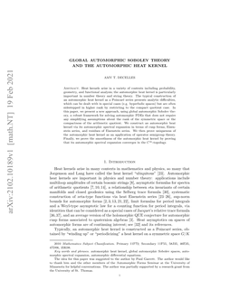 Global Automorphic Sobolev Theory and the Automorphic Heat Kernel
