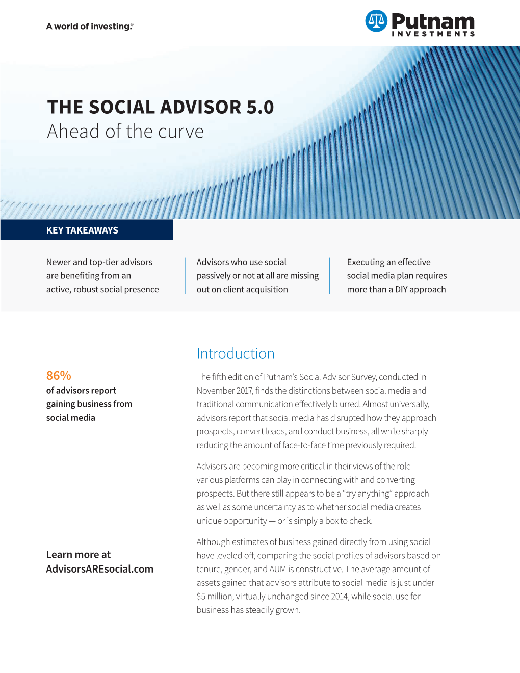 The Social Advisor 5.0: Ahead of the Curve