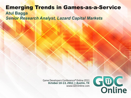 Emerging Trends in Games-As-A-Service