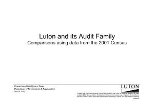 Luton Borough Council Has an 'Audit Family' of Areas with Similar