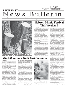 Hebron Maple Festival This Weekend RHAM Juniors Hold Fashion Show