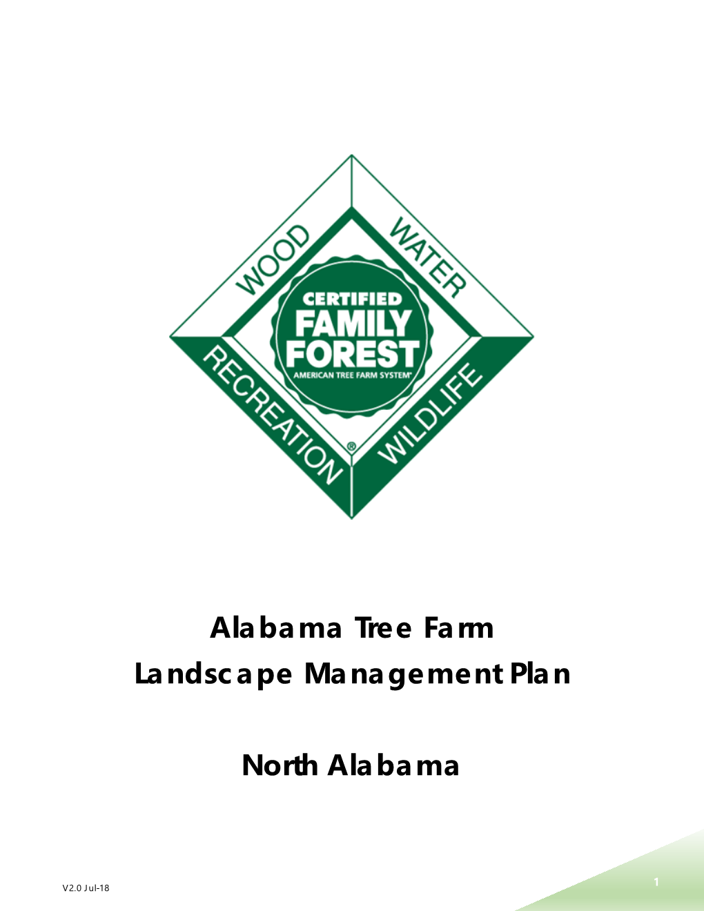 Alabama Tree Farm Landscape Management Plan North Alabama