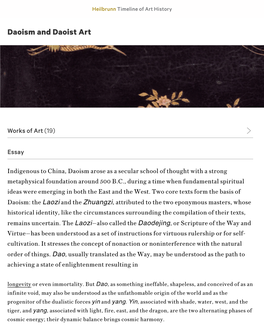 Daoism and Daoist Art