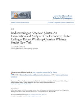 An Examination and Analysis of the Decorative Plaster Ceiling of Robert