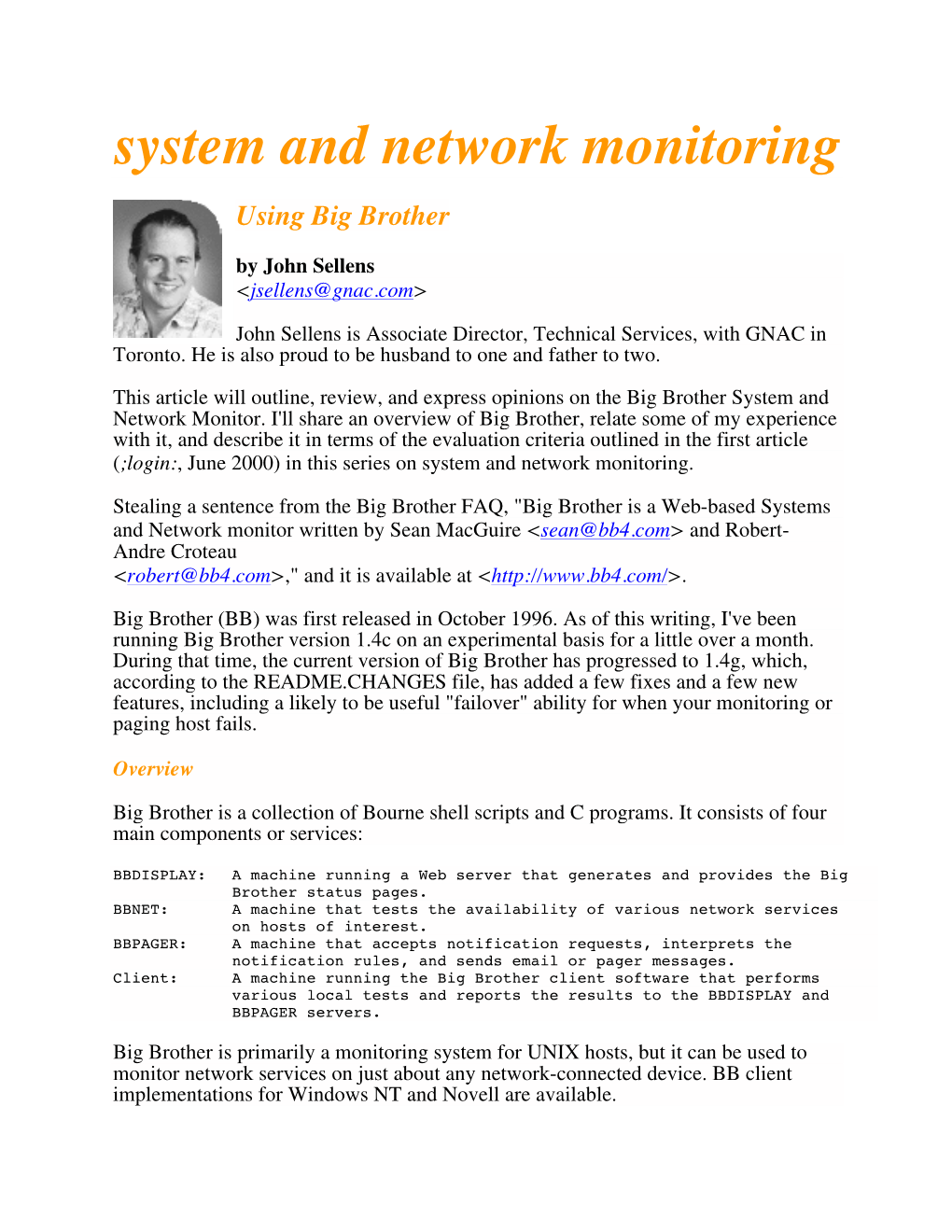 System and Network Monitoring